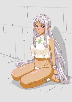 ついカッと、ダークエルフを描いてしまった。
