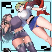 【コミッション】スターファイアとスーパーガール
