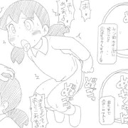 しずかちゃん（白黒）
