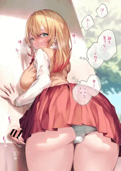 校舎裏でこっそりひとりHしちゃうふたなりちゃん