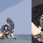 悪夢屋敷・無限牢獄　敵敗北エロシーン基本アニメーション06