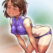 女子陸上部員の半ケツ