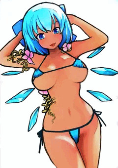 マイクロビキニ日焼けチルノ【水着なし差分あり】