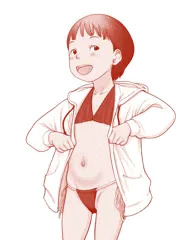 秋に水着