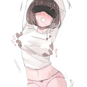 目隠し拘束＋薄手Tシャツの上から乳首責め