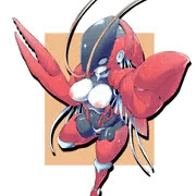 skebご依頼で描いたザリガニロボ娘さん！
