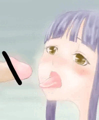 【液体練習？】舌出しカラー