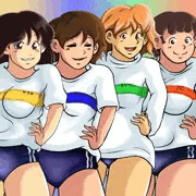 ４人のブルマ姿