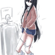 男子トイレでおしっこしようとする人