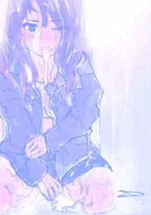 制服をベタベタにする