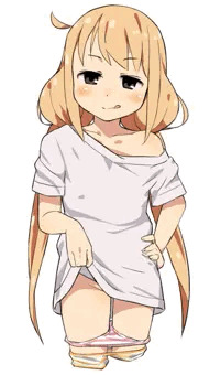 たくし上げる杏