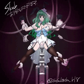skebより、オリジナルキャラの機械姦