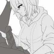 おかゆん アナルフィスト 線画