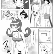 リクエスト絵　魔入りました！おしがま対決