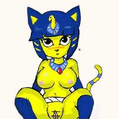 足開き恥らうメスケモ
