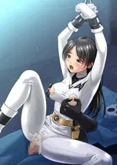 鶴姫(カクレンジャー)拘束背面騎乗位中出し
