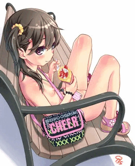 ベンチの女の子（休日のJS）