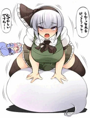 妖夢とバランスボール