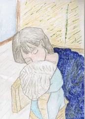 寒い中、犬とたわむる