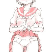 スカートたくしあげ