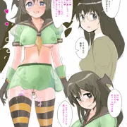 密かにハロウィン露出を楽しむ委員長