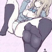ハイソックス足裏JK