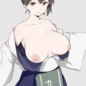 加賀は垂れ乳