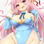 バニー衣装を試着する茜ちゃん