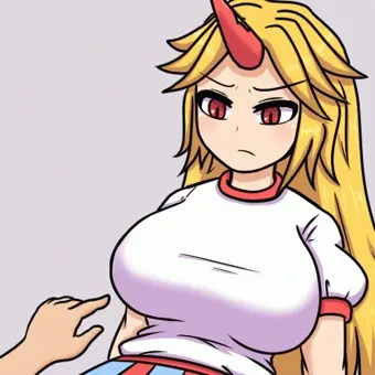 【GIF】勇儀乳首当て