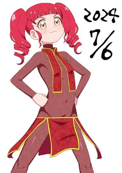 チャイナドレスの赤城あんな