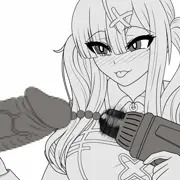 健屋花那 尿道ドリル 線画