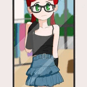 洋服屋で悩むさや