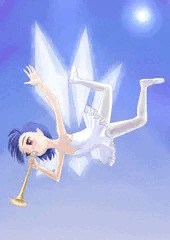 チルノさんに天使っぽいポーズをしていただいた