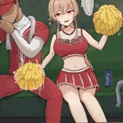 ポンポンで隠しながら悪戯してくるfrn