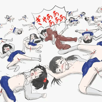 女子小５〇処女膜、正常位で1クラス20貫通（強姦）落書き