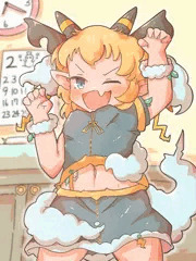 鬼娘の節分鬼は外＋豆いじり