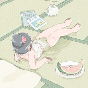 畳でお昼寝