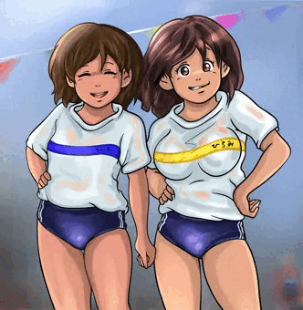 ひろみとてん子のブルマ姿②