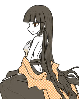 アレンジ和服っ子横から見た図