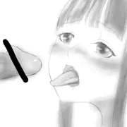 【精液練習？】舌出し