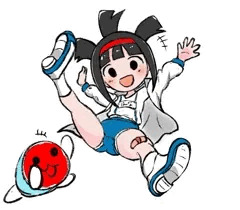 今月描いた太鼓ガール