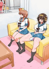 ハルヒをママの前で苛めるミクル