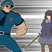 謎の警官に襲われる霧崎冬美