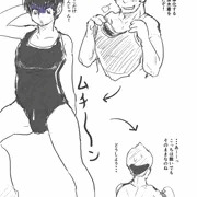 女体化競泳水着　再び