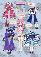 着せ替え人形：ハート姫　完成。