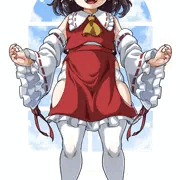 スリット巫女服霊夢たくし上げ