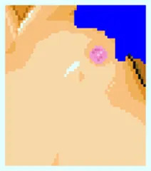 乳首を舌でなめあげる
