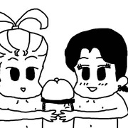 ライバル同士(チットちゃんとボラちゃん)