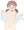 水着をお披露目する女の子