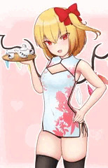 白チャイナでお給仕フランちゃん